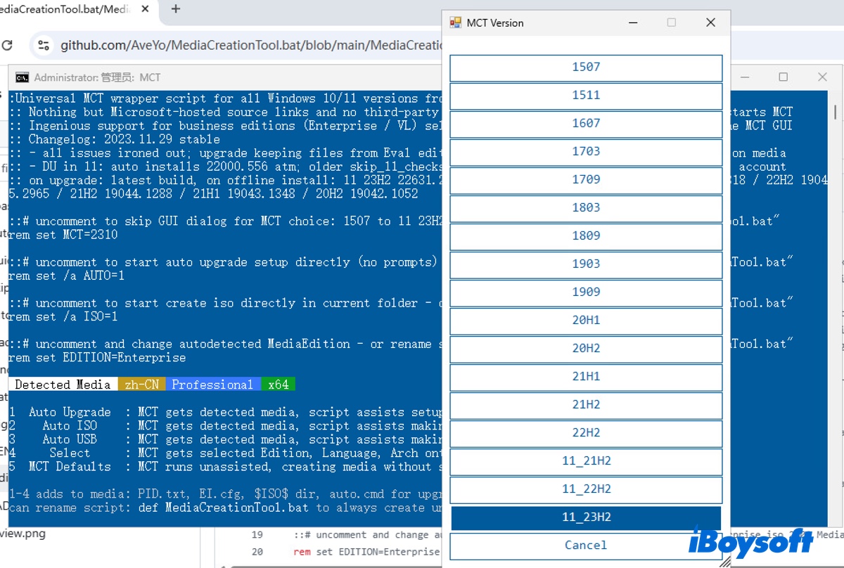 Choose which old Windows operating system to download