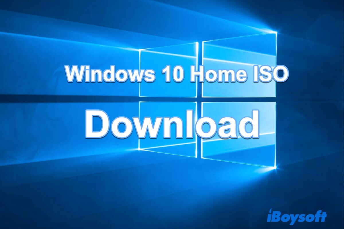 Descarga de ISO de Windows 10 Home