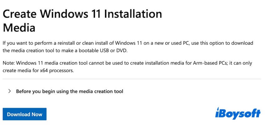 create Windows 11 bootable USB
