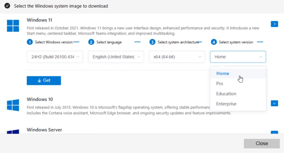 Choose a Windows 11 edition