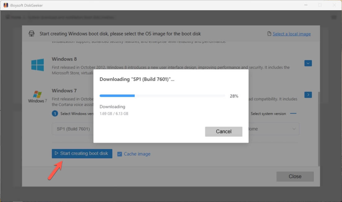 create Windows 7 Home bootable USB installer