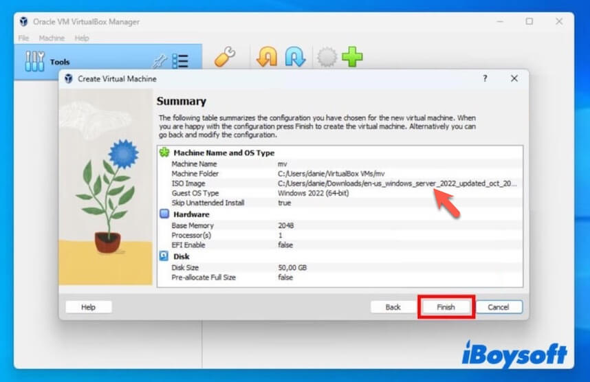 Windows Sever 2022 virtual machine using VirtualBox