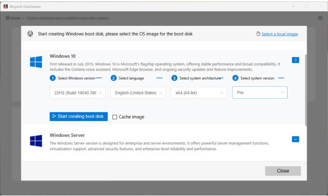 Select a local image