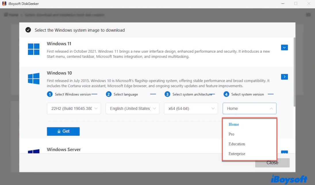 Download Windows 10 Home, Pro, Enterprise, or Education