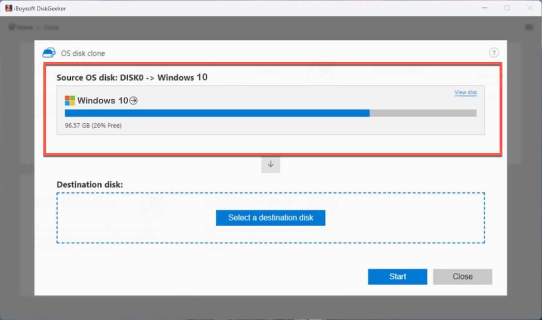 Windows 10 のソースディスク確認画面