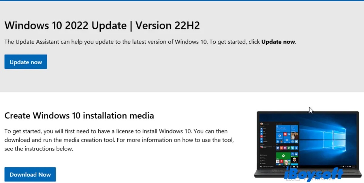 Download Windows 10 on a Windows PC