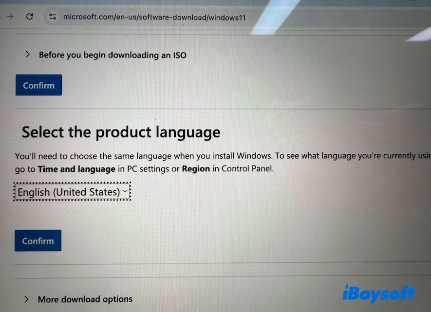 select Windows 11 language