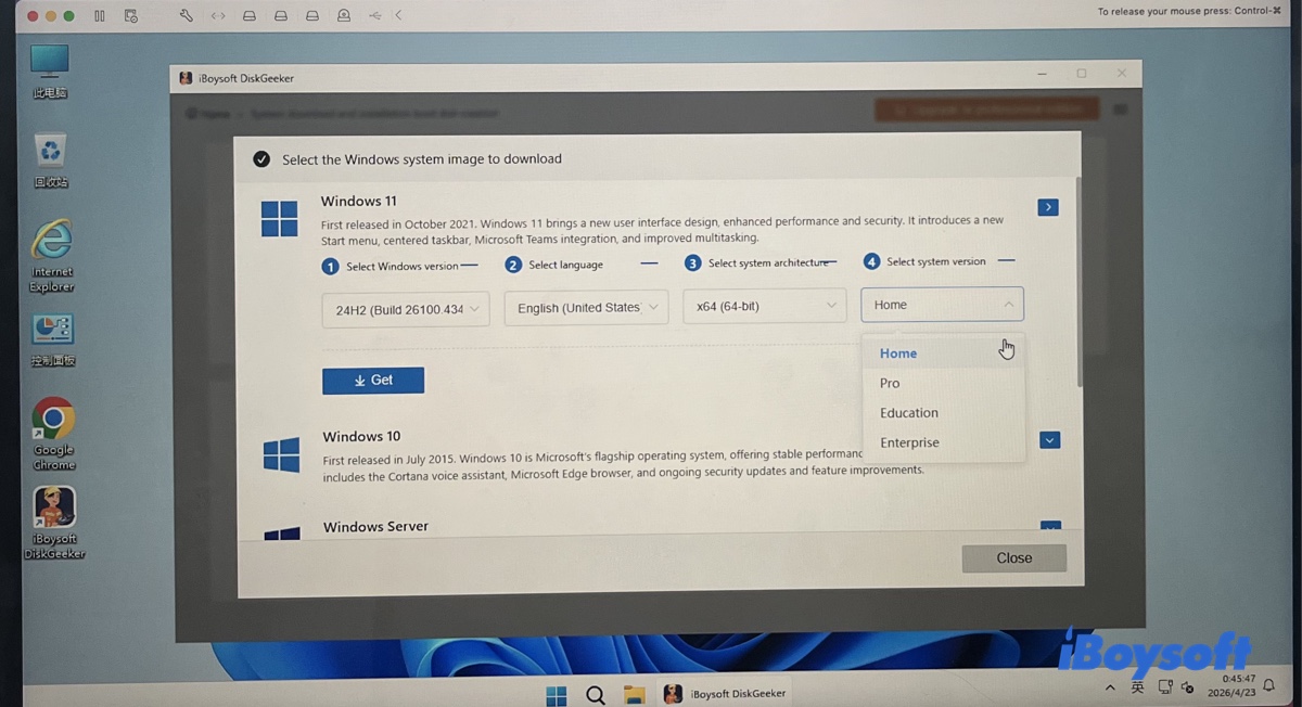 Sélection d’une édition de Windows 11
