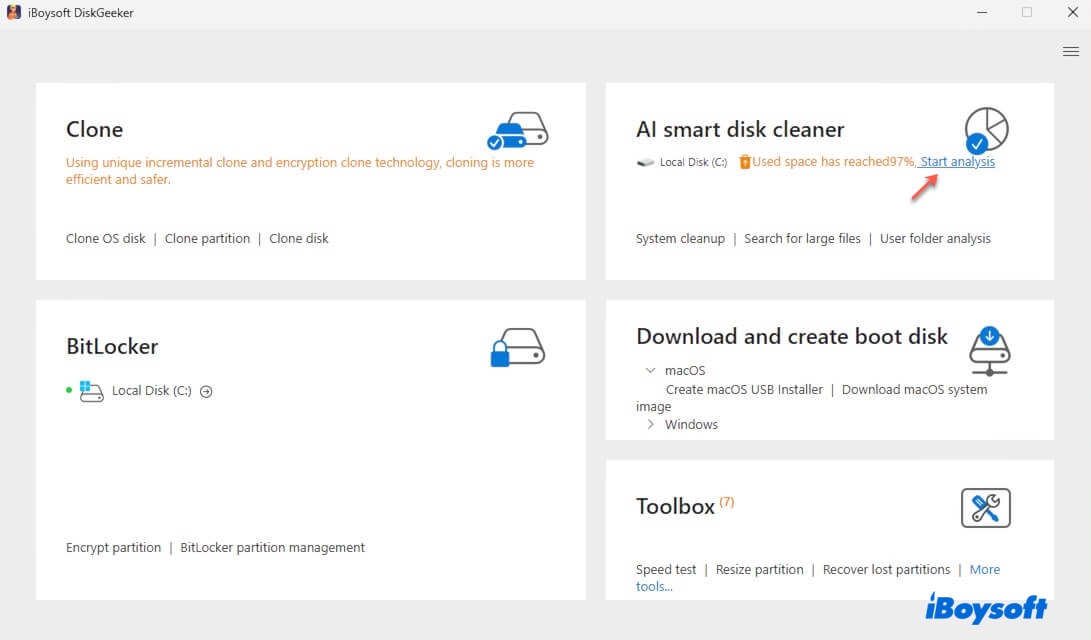 Open AI smart disk cleaner