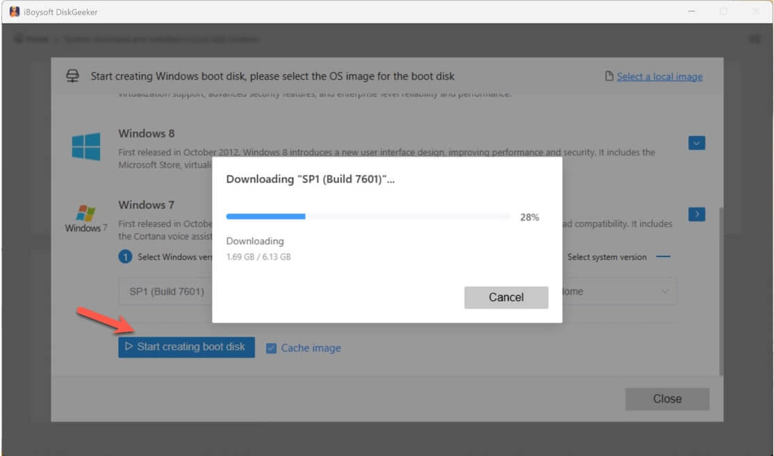 creación del USB instalador booteable de Windows 7