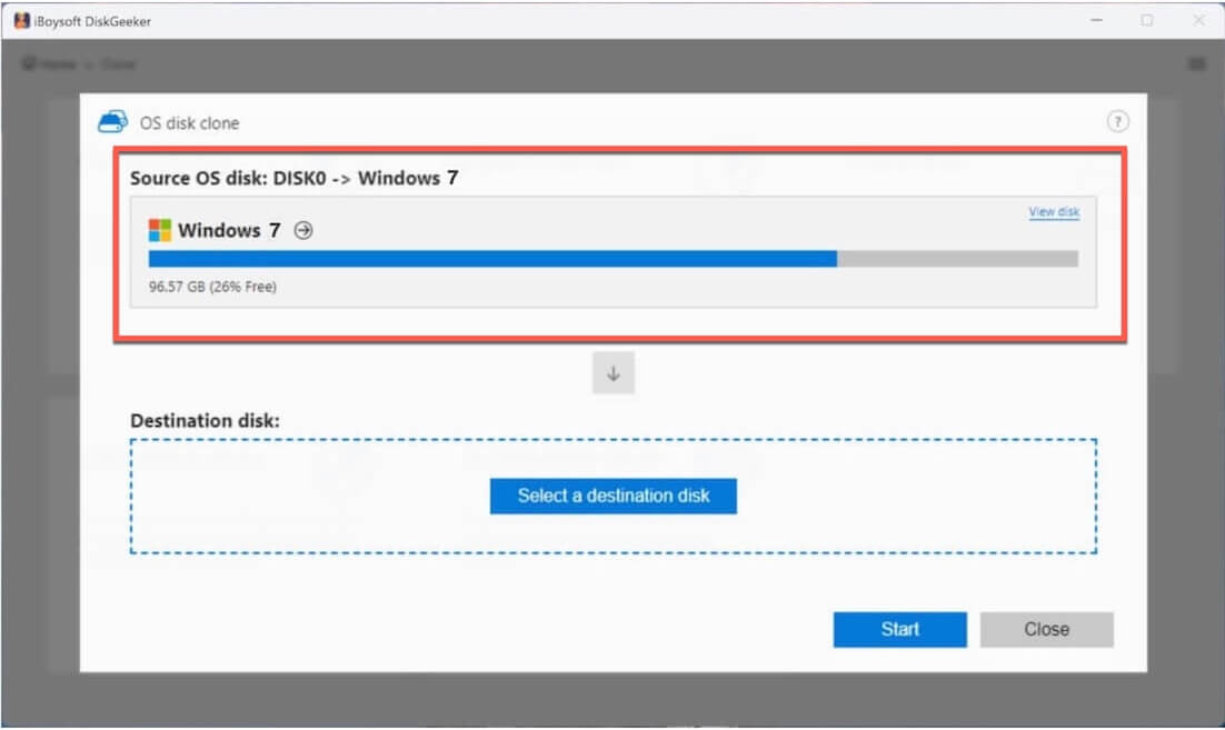seleccionar partición del sistema operativo Windows 7