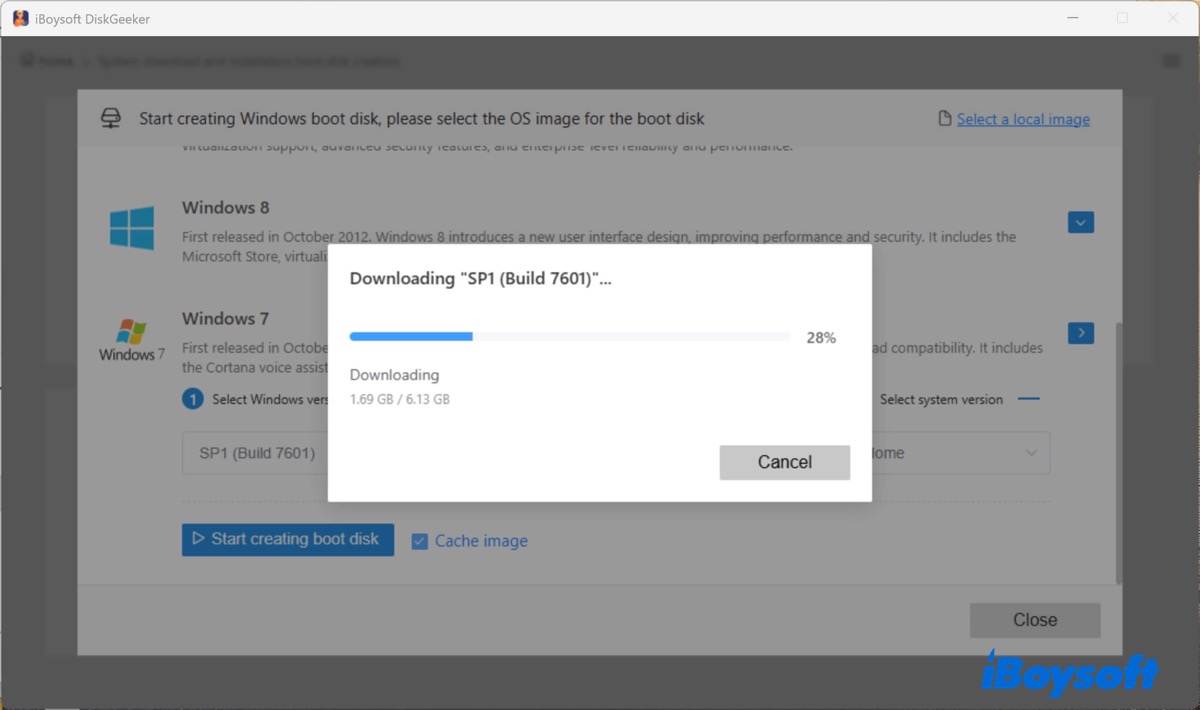 Creating Windows 7 bootable USB installer